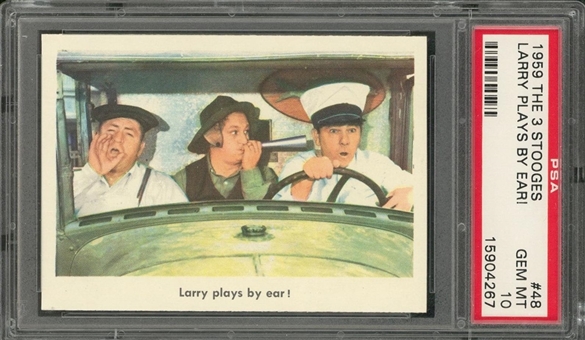 1959 Fleer "Three Stooges" #48 "Larry Plays By Ear!" – PSA GEM MT 10